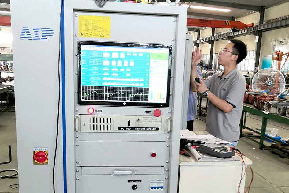 三相電機(jī)整機(jī)綜合測試系統(tǒng)應(yīng)用現(xiàn)場