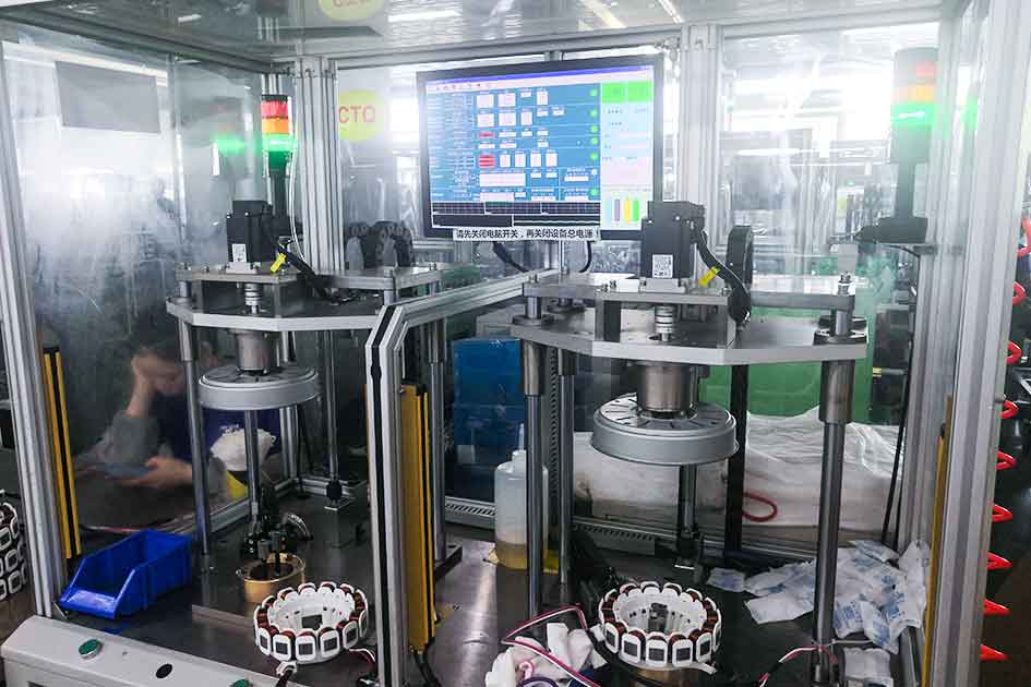 洗衣機(jī)DD電機(jī)定子綜合測試系統(tǒng)應(yīng)用現(xiàn)場